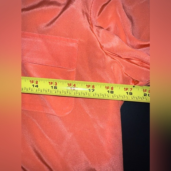 Antonio Melani Coral 100% Silk Tie Front Blouse Size Small EUC - Picture 6 of 7